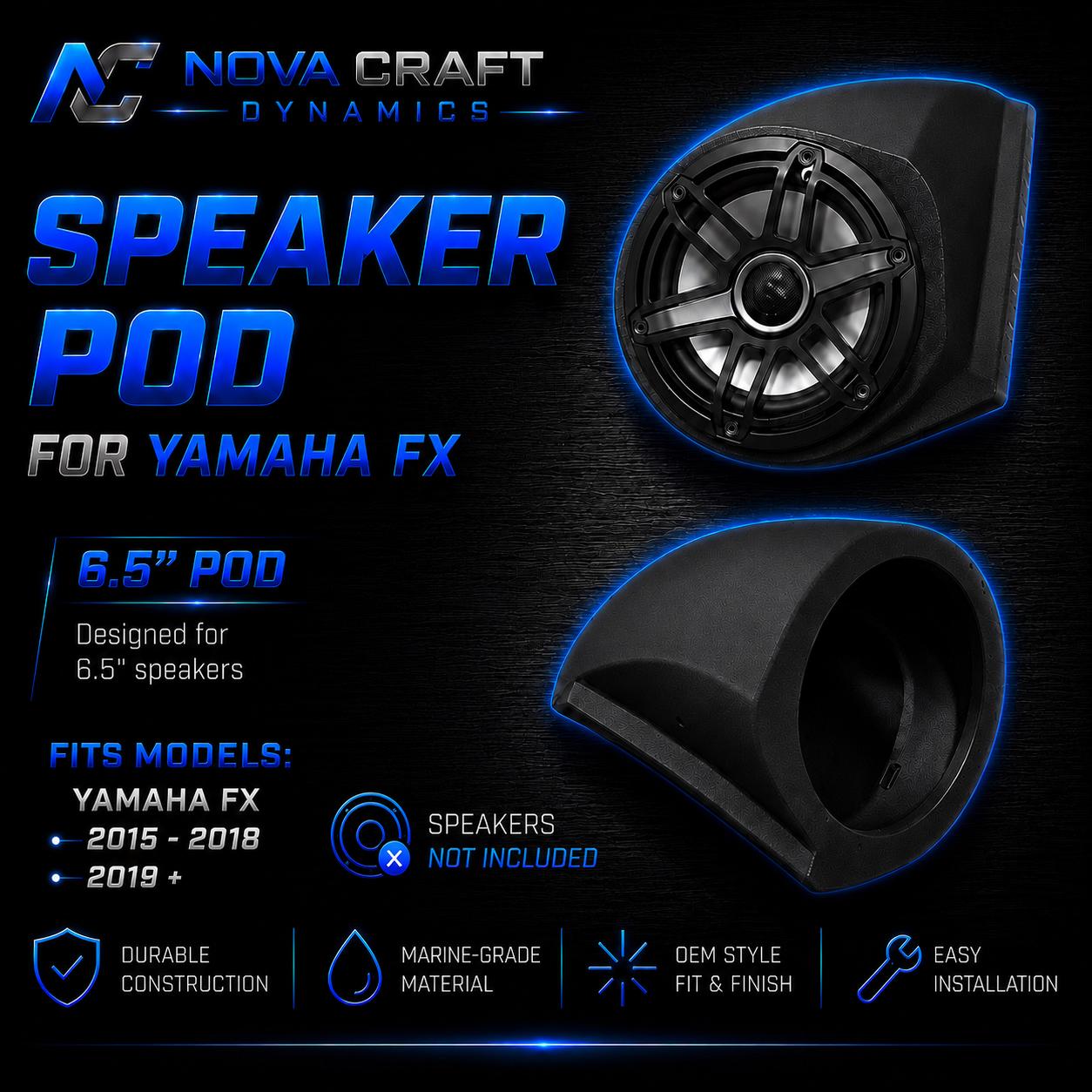 6.5" Speaker Pod for Yamaha FX (2015-2018, 2019+)