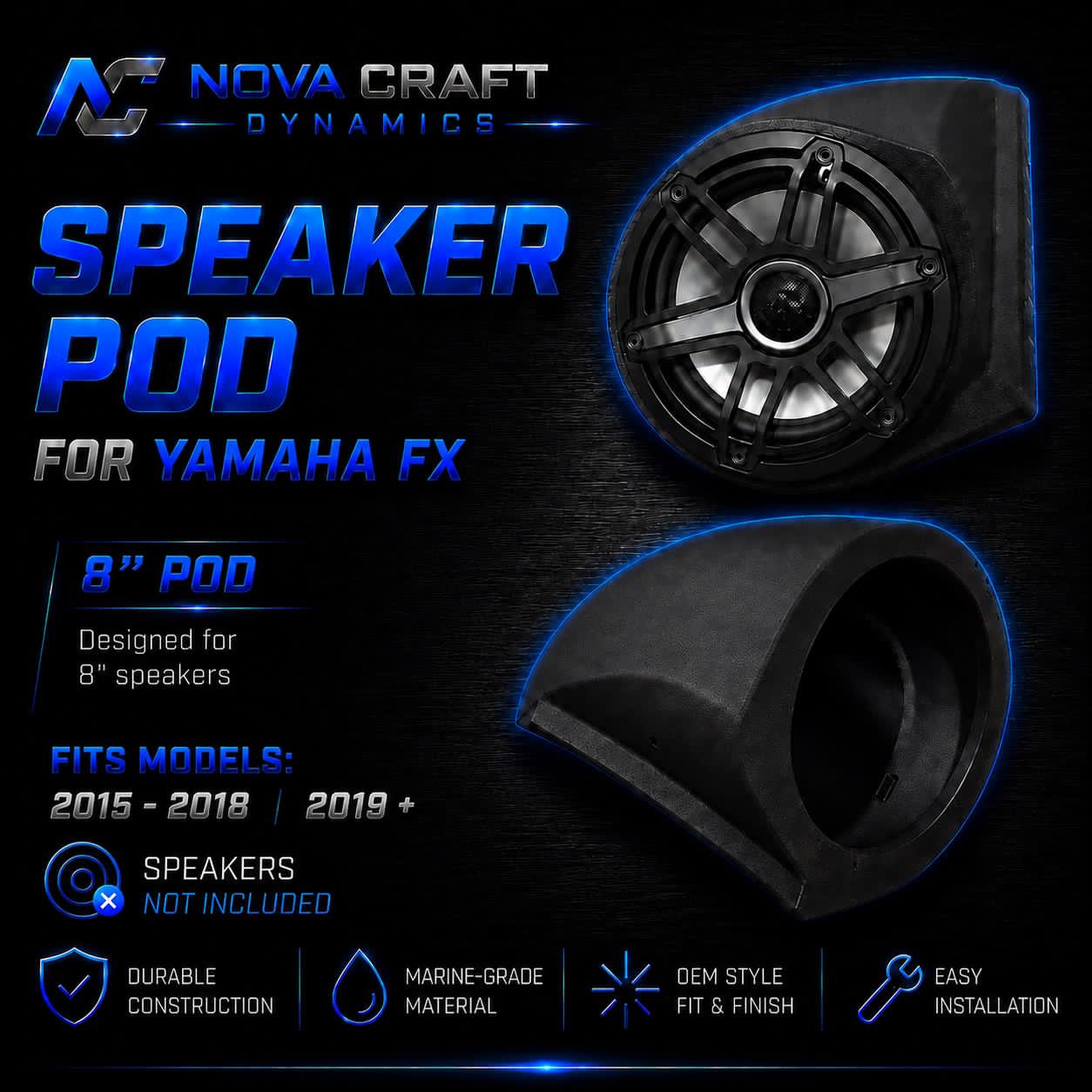 8" Speaker Pod for Yamaha FX (2015-2018, 2019+)