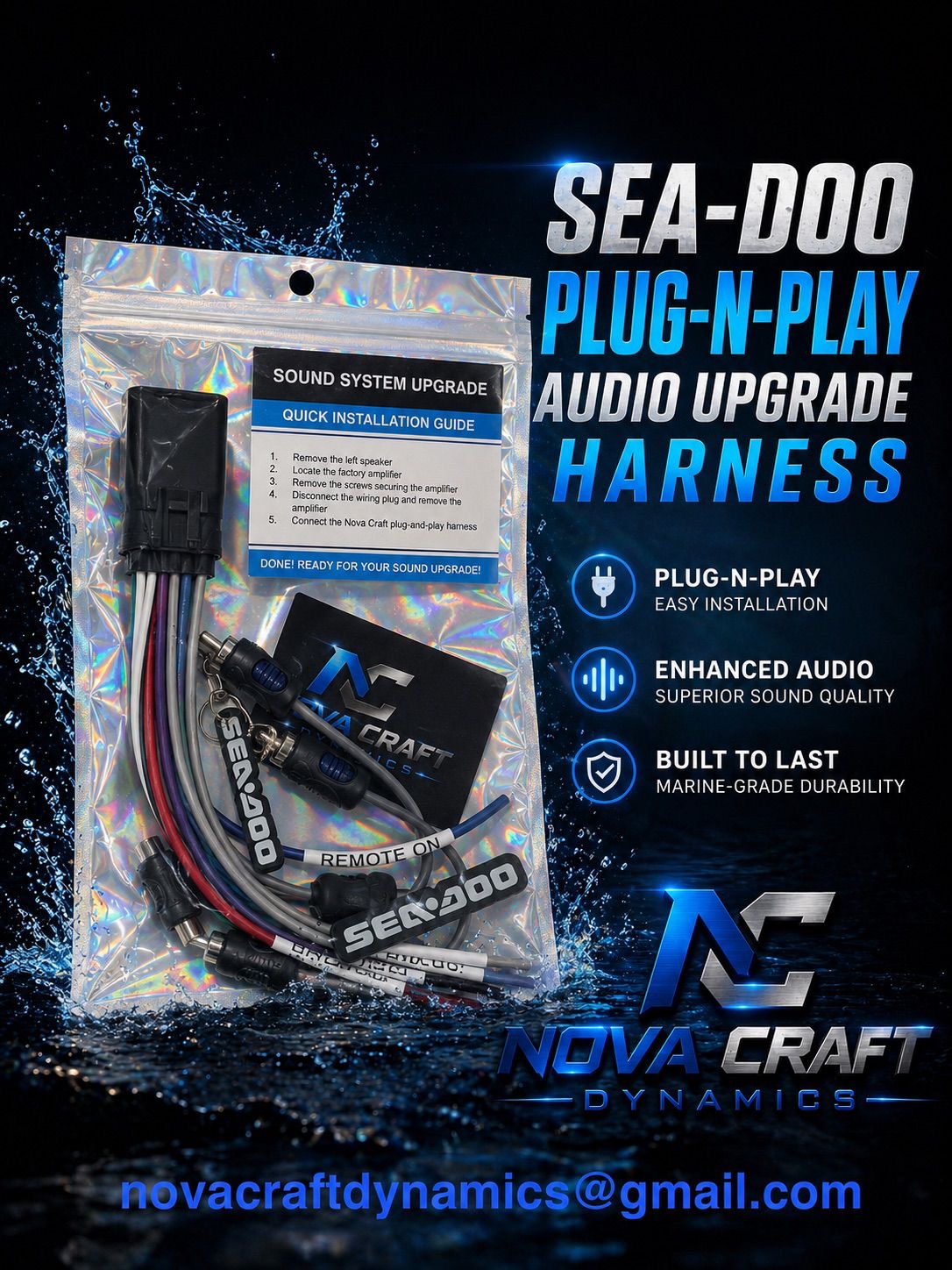 Plug-N-Play Audio Harness for Sea-Doo
